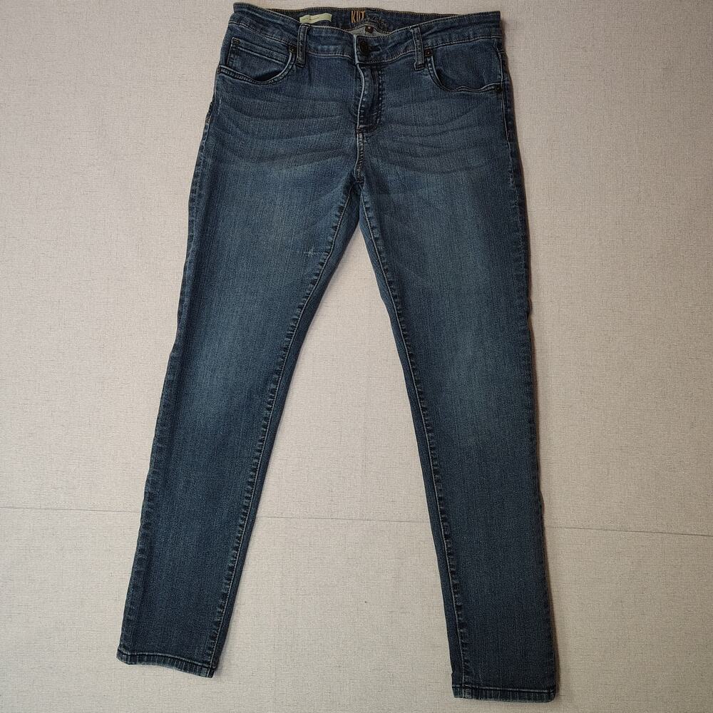 KUT from the Kloth Katy Boyfriend Jeans Womens 8 Blue Mid Rise Stretch Denim